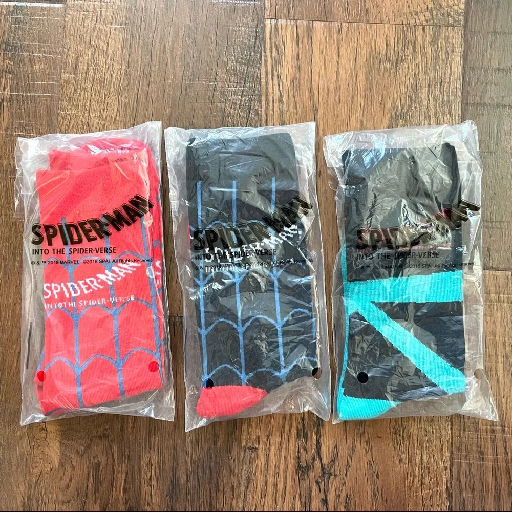Marvel SPIDERMAN trio of socks, NWOT